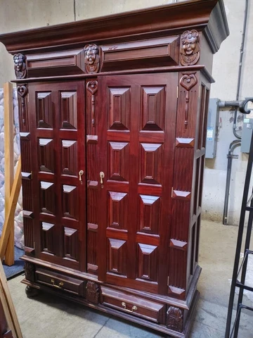 Antique Cabinet/Armoire/Wardrobe-Solid Mahogany *pick Up Only* Cover