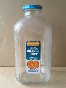 Vintage 1978 SUNNY SQUARE ORANGE JUICE 64 OZ Bottle, Syracuse, NY 9.5" Height - Picture 1 of 8