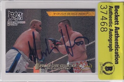 Mark Hunt Signed 2006 Pride FC Foil Rookie Card #124 BAS COA RC v Cro Cop UFC K1 - Image 1 of 4