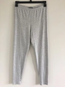 NWT EILEEN FISHER DARK PEARL HIGH WAISTED COZY BRUSHED TERRY ANKLE LEGGINGS SZ M - Picture 1 of 9