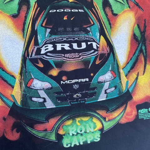 NHRA DRAG RACING RON CAPPS Brut Power Graphic Good Used Med/large Blk Cover