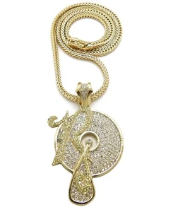 JAY-Z, KANYE " ROCAFELLA RECORDS " ANHÄNGER & 24" 4mm FRANCO KETTE - Bild 1 von 4