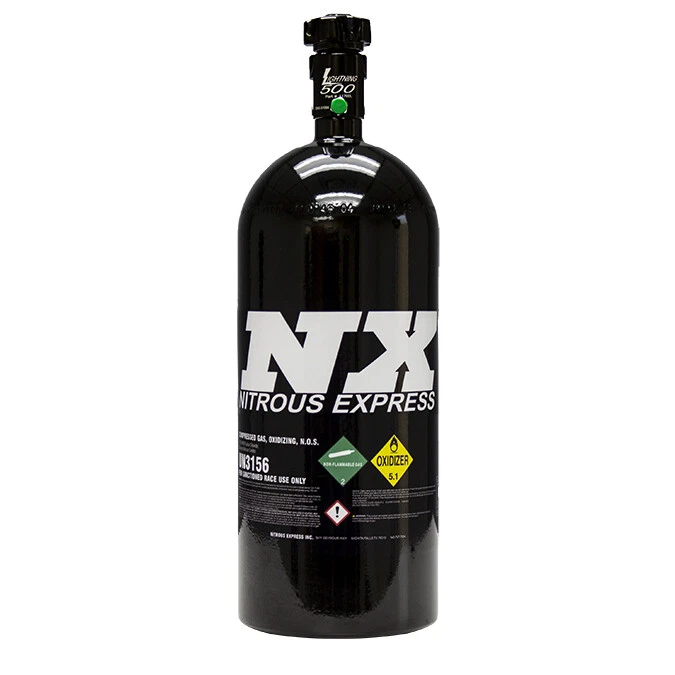 4.5kg (10Lb) Black Bottle W/ Lightning 500 Valve Nitrous Express NX11100B - Image 1 of 1