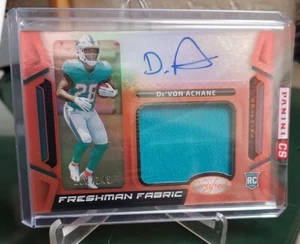 2023 Certified De'Von Achane Miami Dolphins SP Orange Rookie Auto Relic #131/249 - Picture 1 of 5