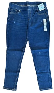 Cat & Jack Youth Girl's Mid-Rise Pull-On Jeggings Size 16 Plus Dark Vintage Blue - Picture 1 of 8