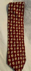 Nautica Sailboat Maroon Necktie 100% Silk - Picture 1 of 3