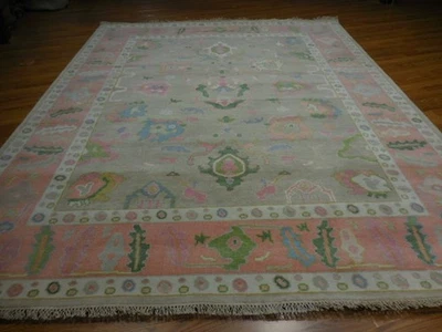 Turkish Oushak Rug,Modern Multicolored Area Rug,Handmade Bohemian Rug 8x10 Ft - Image 1 of 4