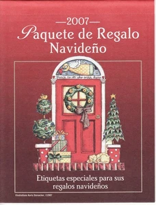 2007-1.9x1a, 2007 ALA Spanish Text Christmas Seal Designs Gift Tag Booklet B4025 - Picture 1 of 5