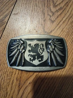 Cinturón león hebilla escudo león hombre Foto 1 de 3