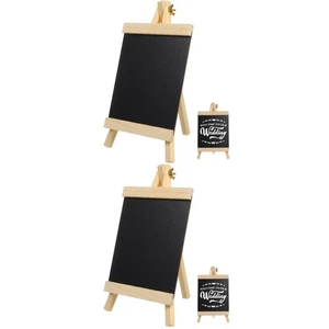 2 Pack Rustic Chalkboard Sign Stand Mini Signs for Food Table - Picture 1 of 12