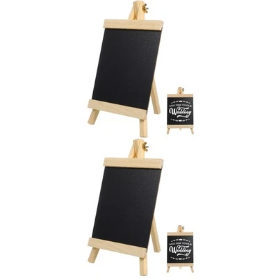 2 Pack Rustic Chalkboard Sign Stand Mini Signs for Food Table - Image 1 of 4