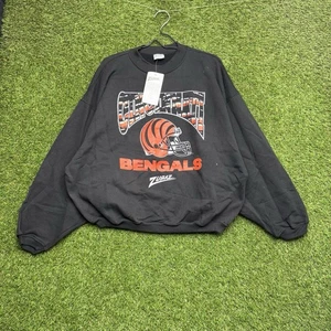 Vintage Cincinnati Bengals Sweatshirt Herren Large Deadstock NFL 2000er Boxy Neu mit Etikett - Bild 1 von 14