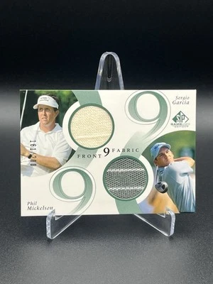 Phil Mickelson Sergio Garcia #161/200 -2002 SP Game Used #F9D-MG Dual Relic - Image 1 of 2