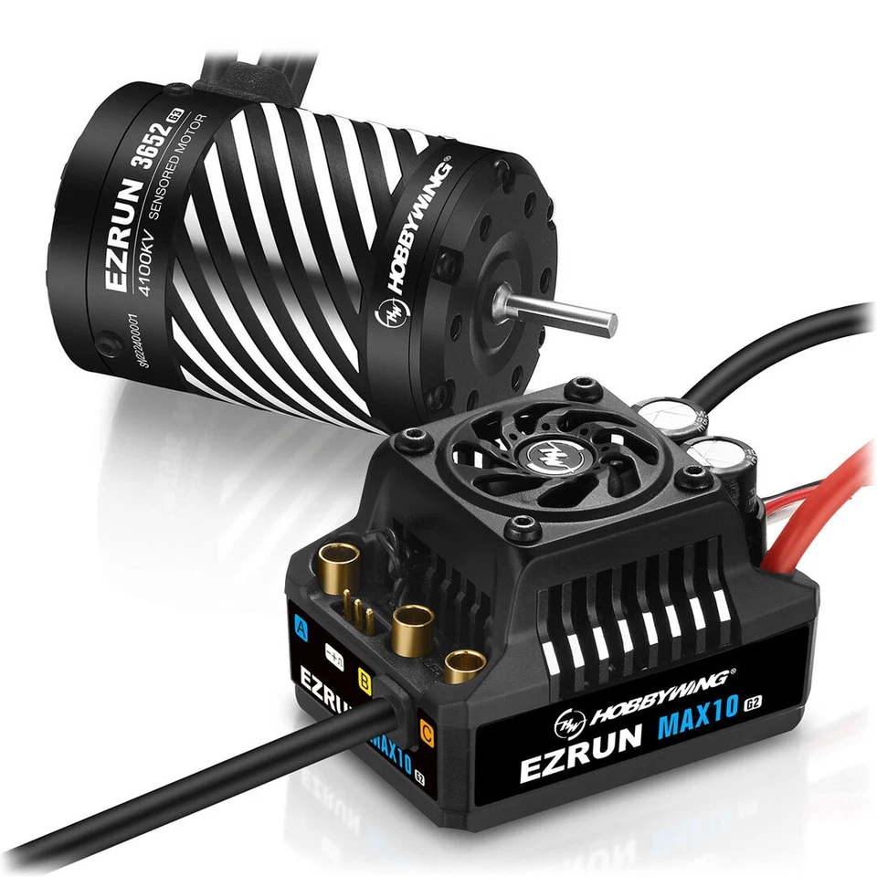 Hobbywing Ezrun MAX10 G2 80A Combo with 3652SD-4100kV 3.175 Shaft 38020347 - Image 1 of 1