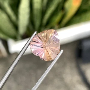 7.45 Cts Ametrine Heart Cut Bi-Color Natural Gemstone 14mm - Madagascar -Jemiphy - Picture 1 of 8