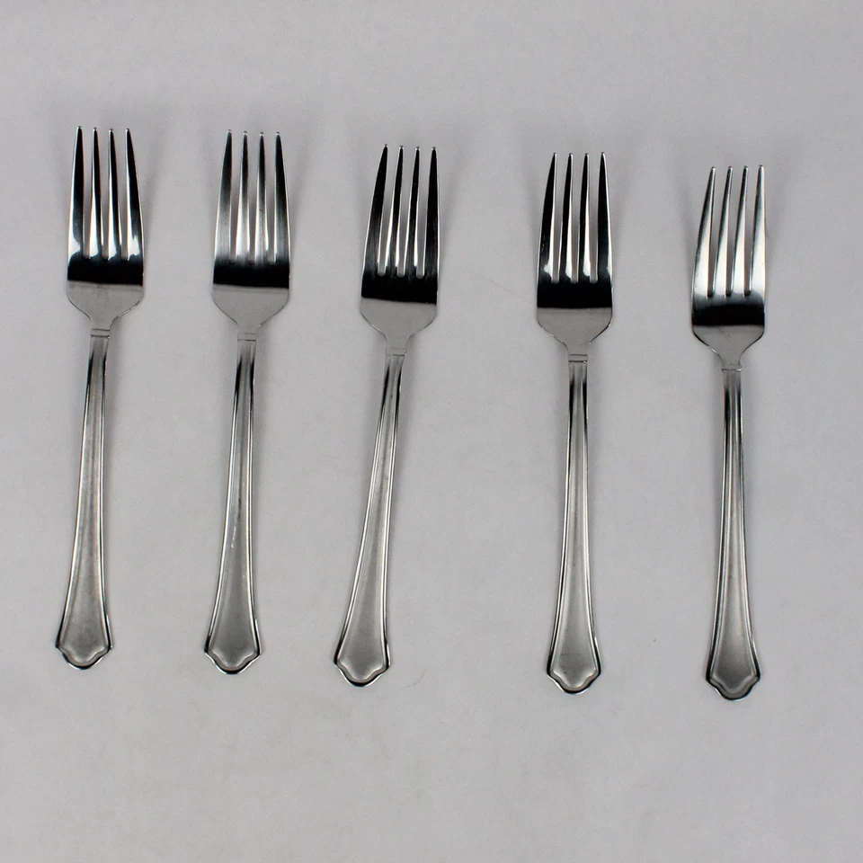Lot Of 5 Pfaltzgraff Capri Frost (Stainless) Flatware Individual Salad Forks - Image 1 of 4