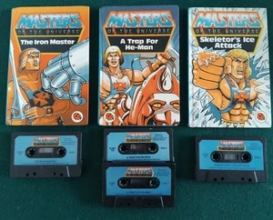 x3 1980s He-Man Masters of the Universe Ladybird Books - MOTU With Cassettes - Picture 1 of 6