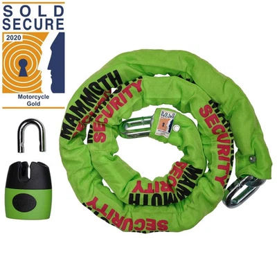 SOLD SECURE GOLD MAMMOTH SECURITY LOCK AND CHAIN 1.8 METER ULTRA HEAVY DUTY - Image 1 of 4