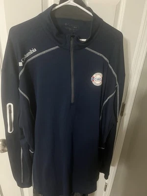 Pulôver masculino Chicago Cubs Columbia 1/4 zíper 2016 World Series tamanho 3XL - Imagem 1 de 3