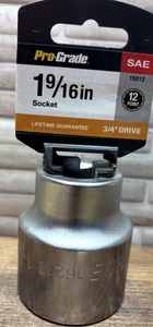 1-9/16" Pro-Grade Socket, 3/4" Drive, 12 Point, 16212, CR-V, SAE, Free US Ship - Picture 1 of 6