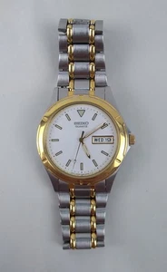 Vintage Seiko 7N43-6A00 Herrenuhr Day Date Bicolor Gold Silber Neue Batterie - Bild 1 von 6