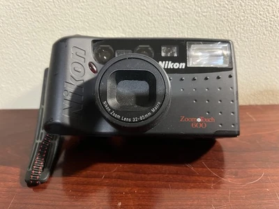 Nikon Zoom Touch 600 35mm Film Camera Point & Shoot, Black - Image 1 of 3