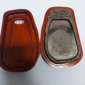 Caligrafía Tankei Tinta Piedra Estuche de Madera Suzuri Sumi Molinillo Shodo Shuji Herramienta - Imagen 1 de 9