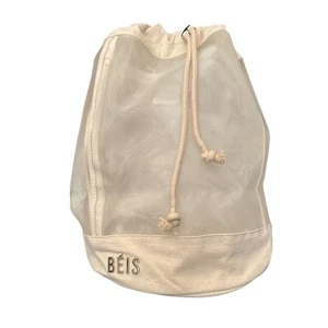 New Beis High-Brid Cream Multi-Pocket Back Pack Tote Bag - Picture 1 of 10