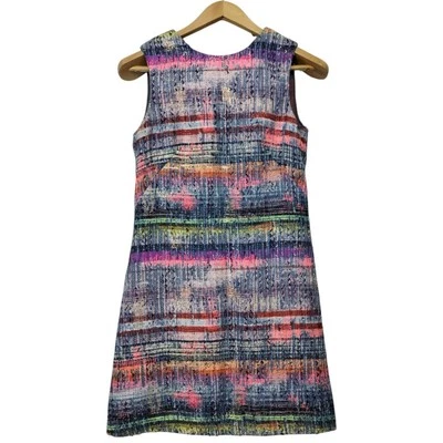 Vestido recto EMPORIO ARMANI sin mangas Hyper-tweed con patrón arte para usar Foto 1 de 4