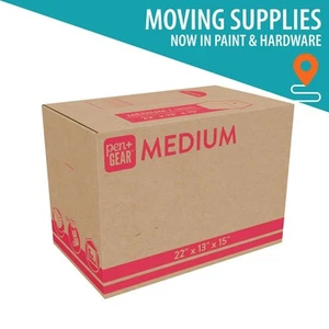 Medium Moving Boxes 22L x 13W x 15.5H Kraft Premium Moving Packing Shipping - Picture 1 of 40