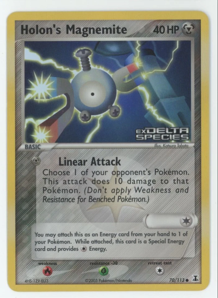 2005 Pokemon EX Delta Species Holon’s Magnemite Reverse Holo #70 A1 Wear - Image 1 of 2