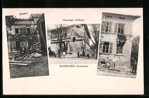 AK Elfringen, Der Bahnhof, Ehemaliges Zollhaus, Ruine - Bild 1 von 2