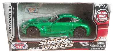 Modellino auto MotorMax Mercedes AMG GT3 verde scala 1:43 pressofuso da 4... - Immagine 1 di 2