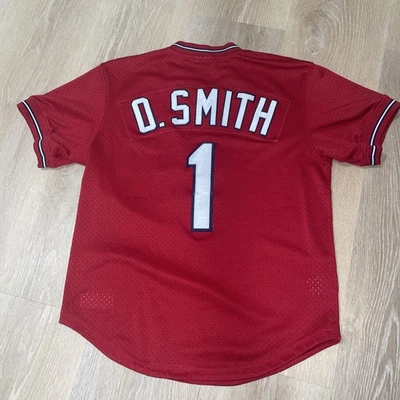 Camiseta para hombre Ozzie Smith St. Louis Cardinals #1 roja Mitchell & Ness MLB mediana Foto 1 de 4