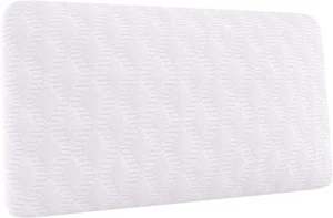 Small Rectangular Travel Pillow, Memory-Foam, White, 42 x 24 x 12 cm - Picture 1 of 4