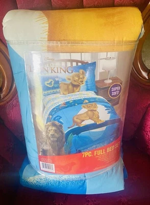 NEW Disney Lion King "Long Live the King" 7 Piece Comforter Sheet Set NIB FULL - Image 1 of 4