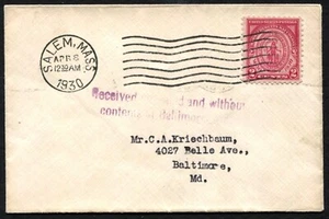 1930 Miniature Tiny 4-1/2" x 3" Massachusetts Bay Colony First Day Cover Salem - Picture 1 of 2