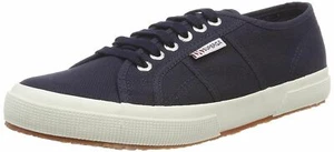 Superga 2750 Cotu Classic Navy White Womens Canvas Trainers - Picture 1 of 7