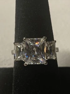 HERMOSO ANILLO ~ Talla 7 ~ COREA 925 PLATA ESTERLINA DQ CZ PIEDRAS 🩷💘 - Imagen 1 de 6