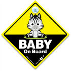 Baby Zebra On Board Sign, Suction Cup Baby On Board Sign, Cute Zebra Baby Sign