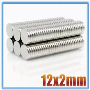 10pcs 12x2mm Super Powerful Strong Round Neodymium Disc Magnets N35 Rare DD - Picture 1 of 1