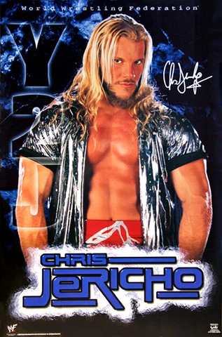 CHRIS JERICHO Y2J 2000 Rare WWE WWF Wrestling Vintage Original 22x34 POSTER Cover