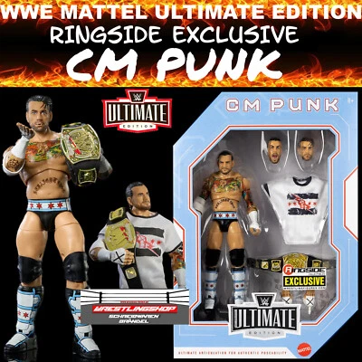 WWE MATTEL ULTIMATE EDITION RINGSIDE EXCLUSIVE CM PUNK WRESTLING ELITE BASIC NEU