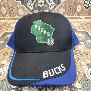 Milwaukee Bucks 47 Brand NBA Basketball Hook and Loop schwarz blau Mütze Cap - Bild 1 von 11