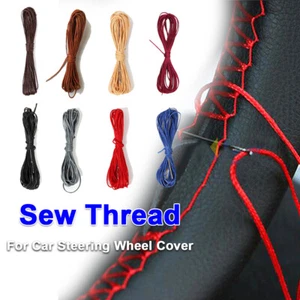 DIY Car Truck Steering Wheel Cover Sew Thread Parts For 15"/38cm Dia Multi-color - Imagen 1 de 18