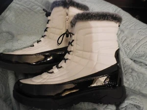 Totes Unisex Size 7.5M Waterproof Rain~Snow Boots Blac/White - Picture 1 of 3