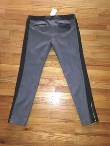 MANGANO ITALY LADIES BLACK AND GREY PANTS SIZE 44 SMALL NEW $199. - Picture 1 of 10