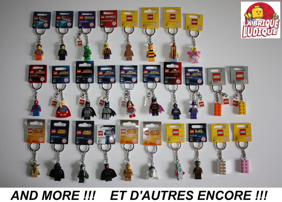 Lego Porte clé clef key chain minifig figurine Star wars Super Heroes city NEUF