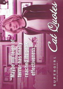 2018 Cryptozoic Supergirl Season 1 Cat Quotes Insert Card #CQ6