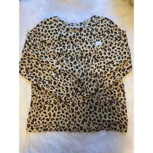 Time And Tru Maternity Sweater Womens Size XL Leopard Print Balloon Sleeve Shirt - Picture 1 of 5
